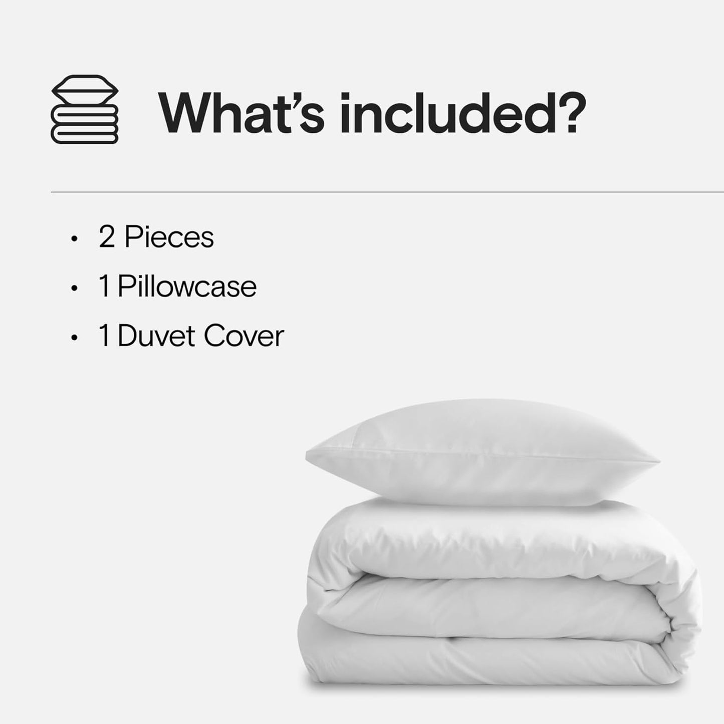 DOZ Duvet Cover Set, 100% Viscose derived from Bamboo, Organically Grown, Buttery Soft, Cooling Duvet Covers, High GSM, 1 Duvet Cover and 1 Pillowcase, 70"x90" (Snow, Twin/Twin XL)