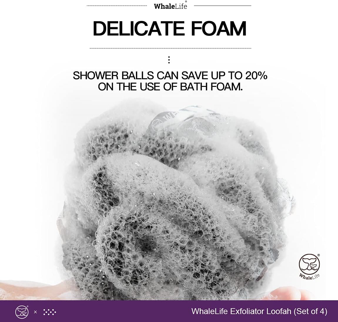 Loofah Sponge Bath Sponge for Women Men 4 Pack (Gray Rough Surface)