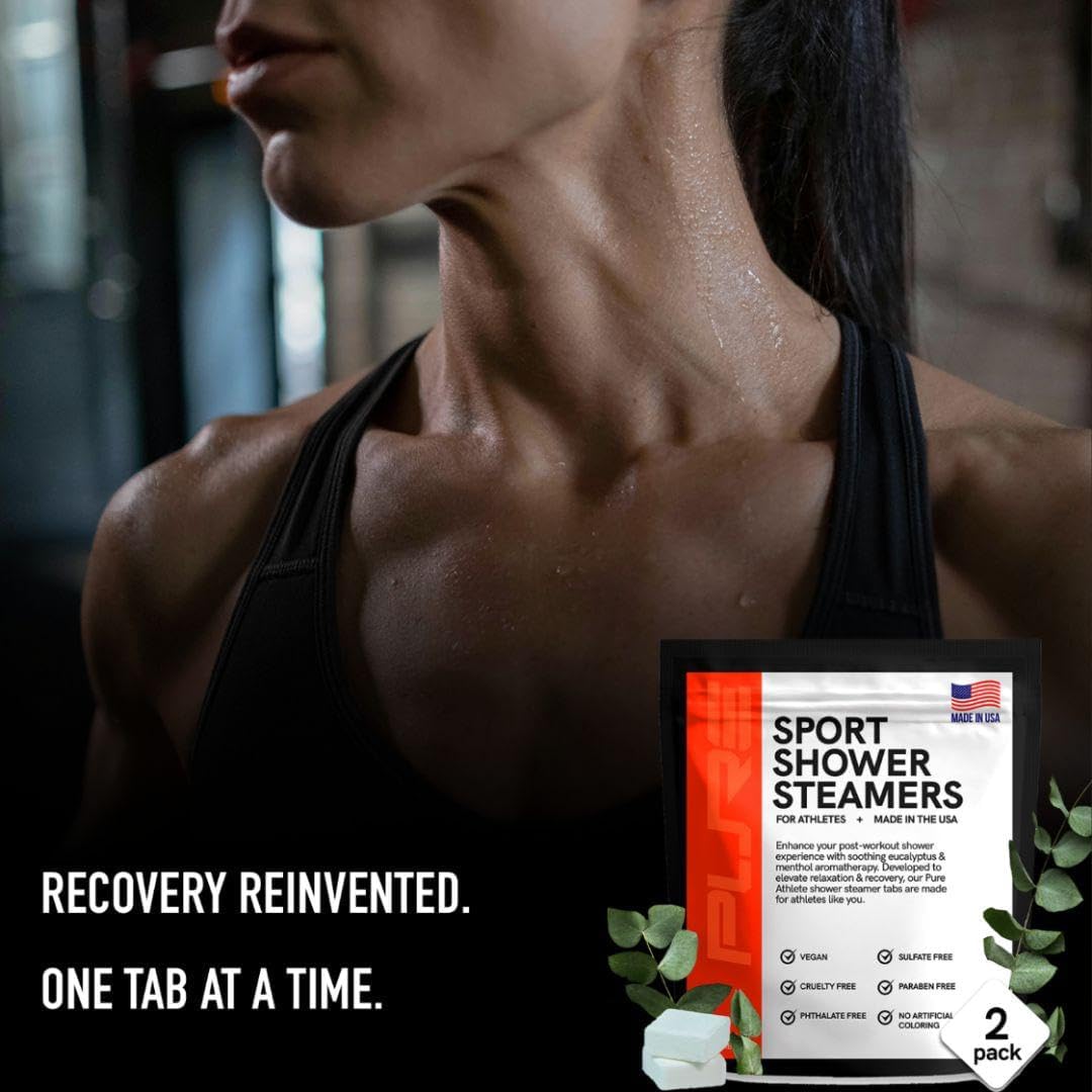 Sport Shower Steamers - Made in USA with Natural Lavender Essential Oil, Aromatherapy, Stress and Sinus Relief, Muscle Recovery for Athletes, Best Christmas Stocking Stuffers for Runners