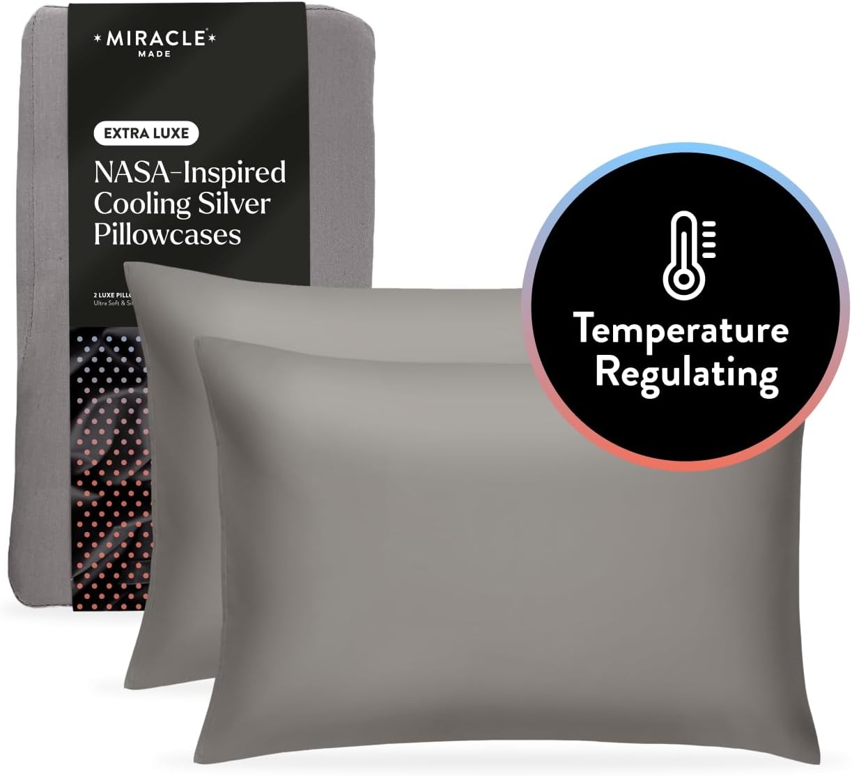Miracle Made® Extra Luxe Cool It Tech Pillowcases (Sand, King/Cali King)