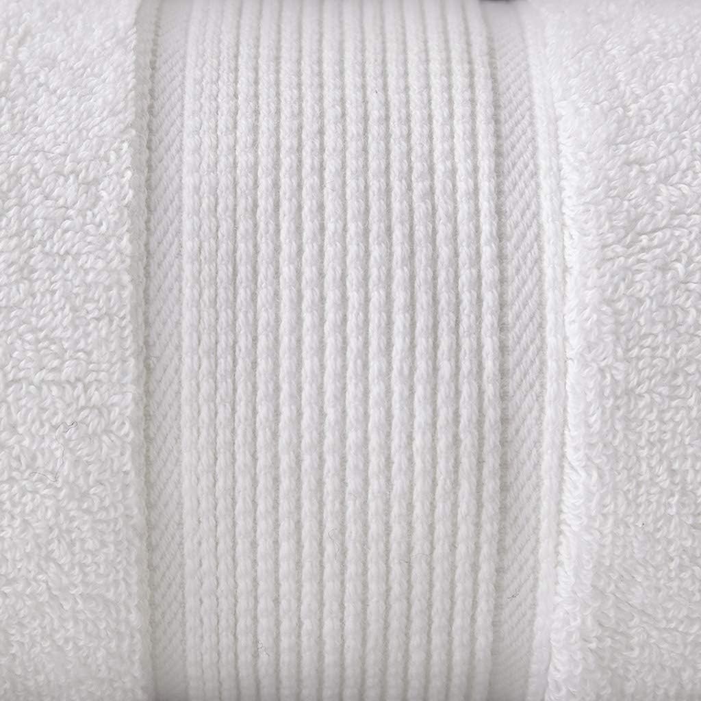 Madison Park 800GSM 100% Cotton Luxurious Bath Towel Set Highly Absorbent, Quick Dry, Hotel & Spa Quality for Bathroom, 34" x 68", White 2 Piece