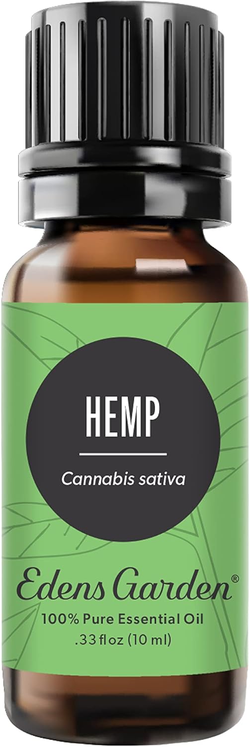 Edens Garden Hemp Essential Oil- 100% Pure Premium Grade, Undiluted, Natural, Therapeutic, Aromatherapy, The Best for Diffuser, Skin, Humidifiers, Kid Safe 10 ml (.33 fl oz)