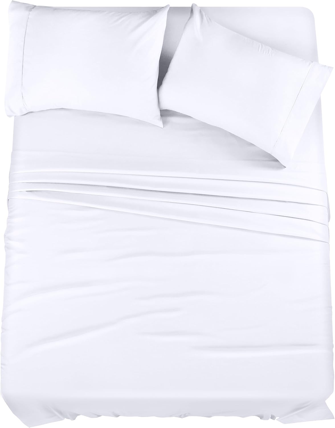 Utopia Bedding California King Sheet Set – 4 Piece Bed Sheets for Cal King Size Bed, Soft and Breathable Microfiber, Includes 1 Fitted Sheet, 1 Flat Sheet and 2 Pillowcases (White)