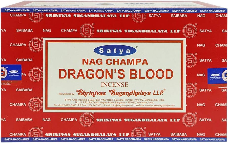 Dragon's Blood Incense Sticks and Incense Stick Holder Bundle Insence Insense Satya