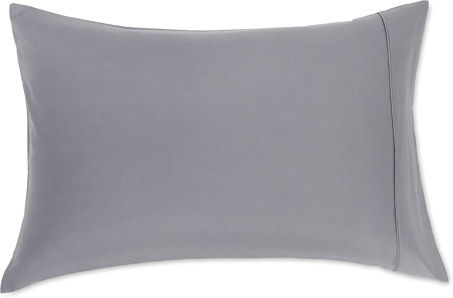 Amazon Basics Standard Pillow Cases Set of 2 - Lightweight, Super Soft Easy Care Microfiber, Dark Gray, 30" L x 20" W, Pillows Not Included
