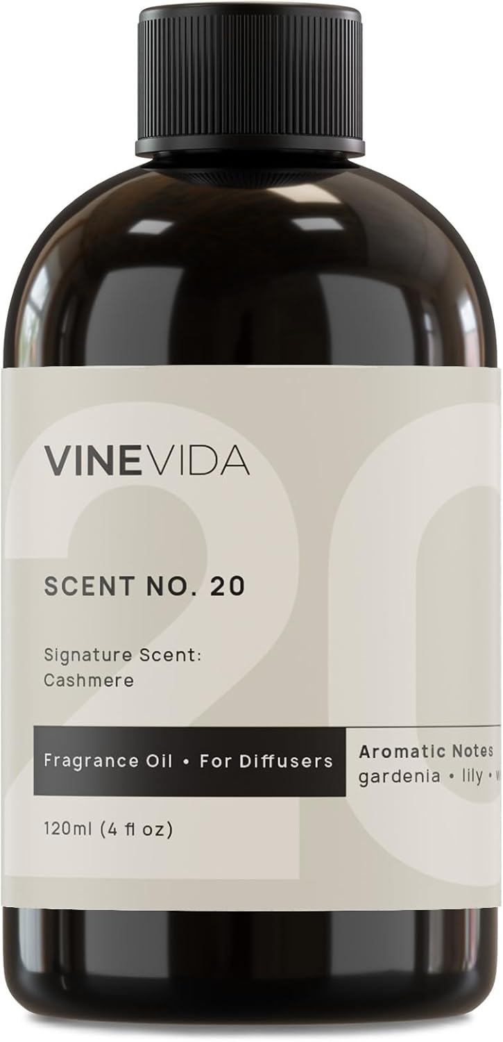 VINEVIDA [4 oz] Cashmere Hotel Fragrance Diffuser Oil - Cold Air Diffuser Refill for Home Scent Collection