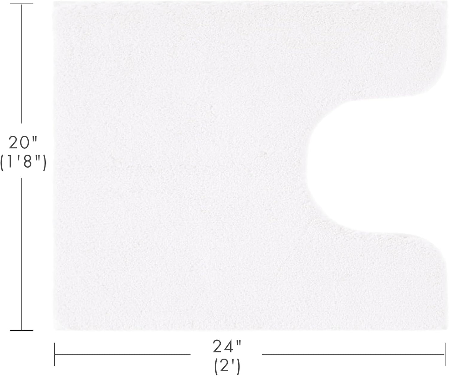 Madison Park Signature Marshmallow Bathroom Rug Non Slip, Luxrurious Plush Bath Mat, Absorbent, Quick Dry, Spa Design Bath Room Décor, 20x24, White