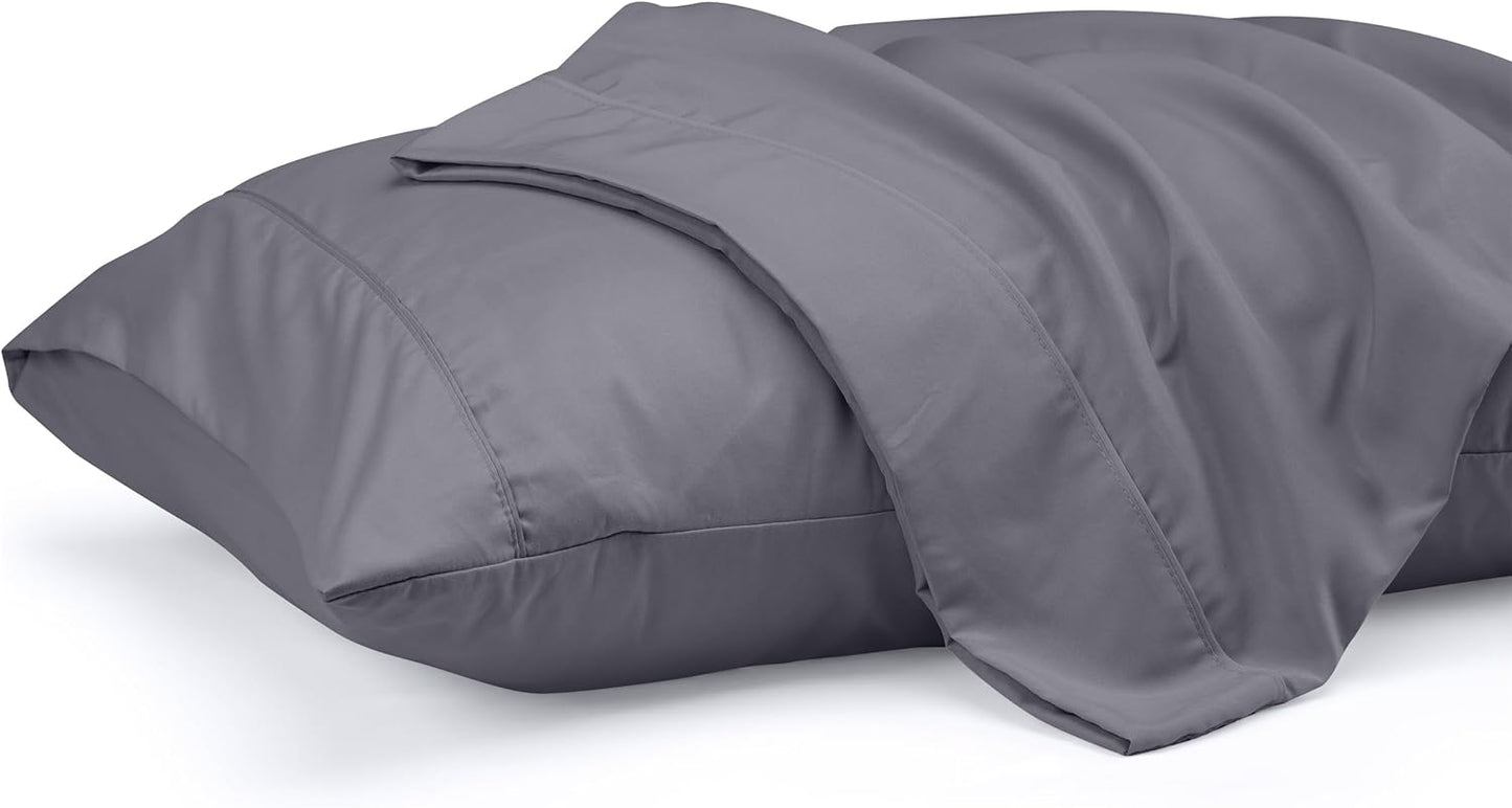 Utopia Bedding Pillow Cases Queen Size 2-Pack – Soft Brushed Microfiber – Envelope Closure – Perfect for Hospitals, Hotels, Guest Rooms – Oeko-TEX Certified, 20x26 Inches (Grey)