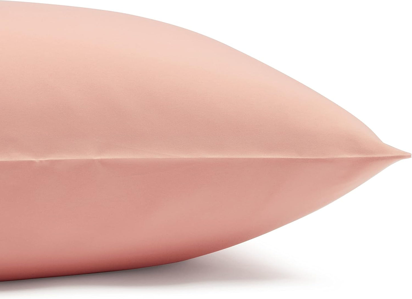 Amazon Basics Lightweight Super Soft Easy Care Microfiber 4-Piece Bed Sheet Set with 14-Inch Deep Pockets, Includes Comfortable Pillowcases, Queen, Peachy Coral, Solid