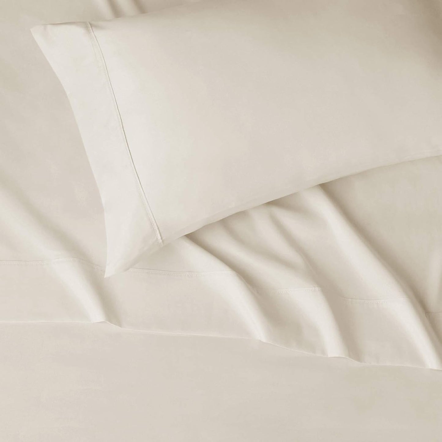 Amazon Basics Lightweight Super Soft Easy Care Wrinkle Free Microfiber 3 Piece Bed Sheet Set with 14-Inch Deep Pockets, Twin, Beige, Solid, Kids, Men & Women Bedding