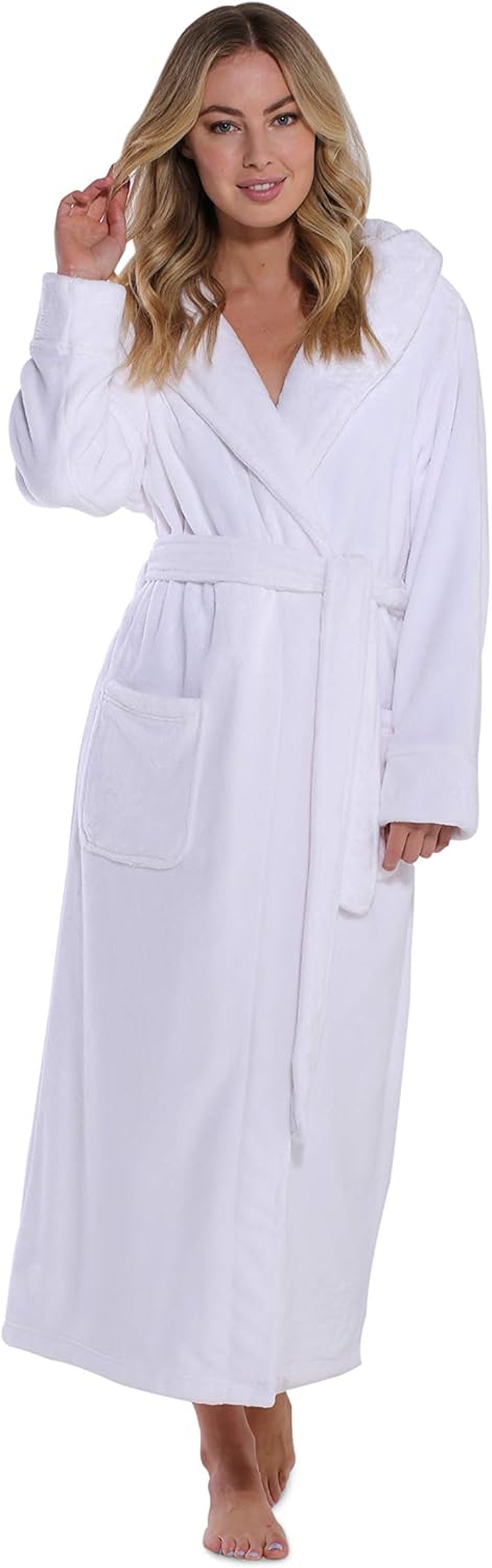 Turquaz Oversize Plush Robes For Women, Soft Warm Fleece Bathrobe for Women
