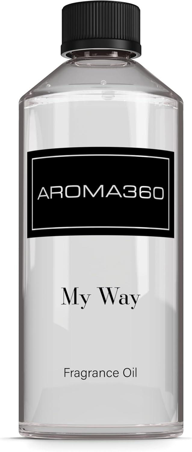 Aroma360 - My Way Fragrance Oil Blend | Hotel Inspired for Luxury Essential Oil Diffusers | Aromatherapy Scent Diffuser Oil | Lush Sandalwood, Warm Cedar, and Delicate Florals. - 500ML