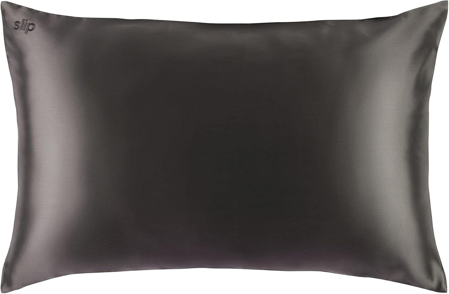 slip The Original Queen Pure Silk Pillow Case - 100% Pure 22 Momme Mulberry Silk - Queen Size Standard Pillow Case - Anti-Aging, Anti-BedHead, Anti-Sleep Crease, Charcoal (20" x 30")