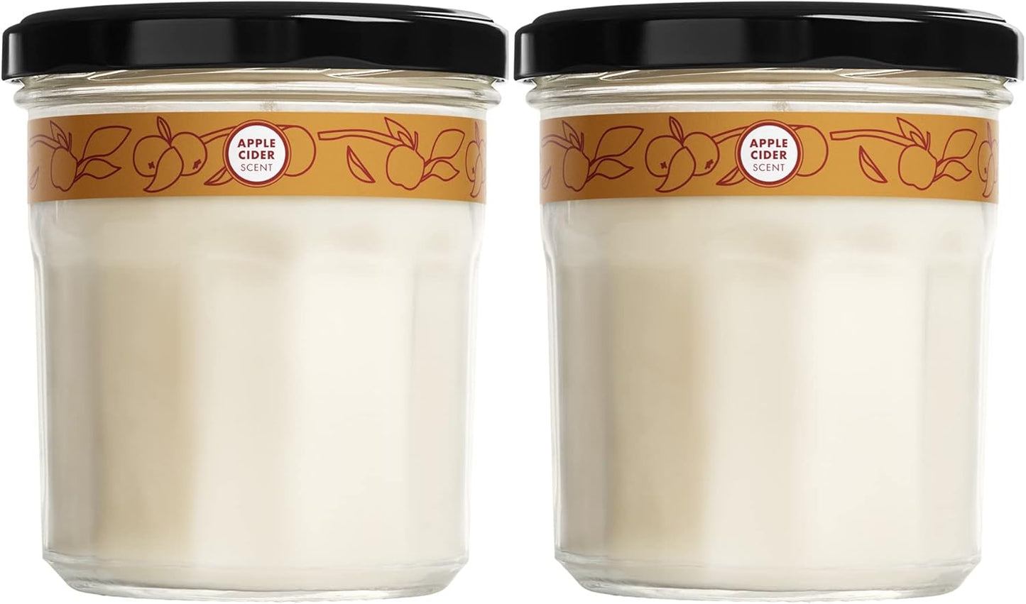 MRS. MEYER'S CLEAN DAY Soy Aromatherapy Candle, 35 Hour Burn Time, Made with Soy Wax and Essential Oils, Limited Edition Apple Cider, 7.2 oz - Pack of 2