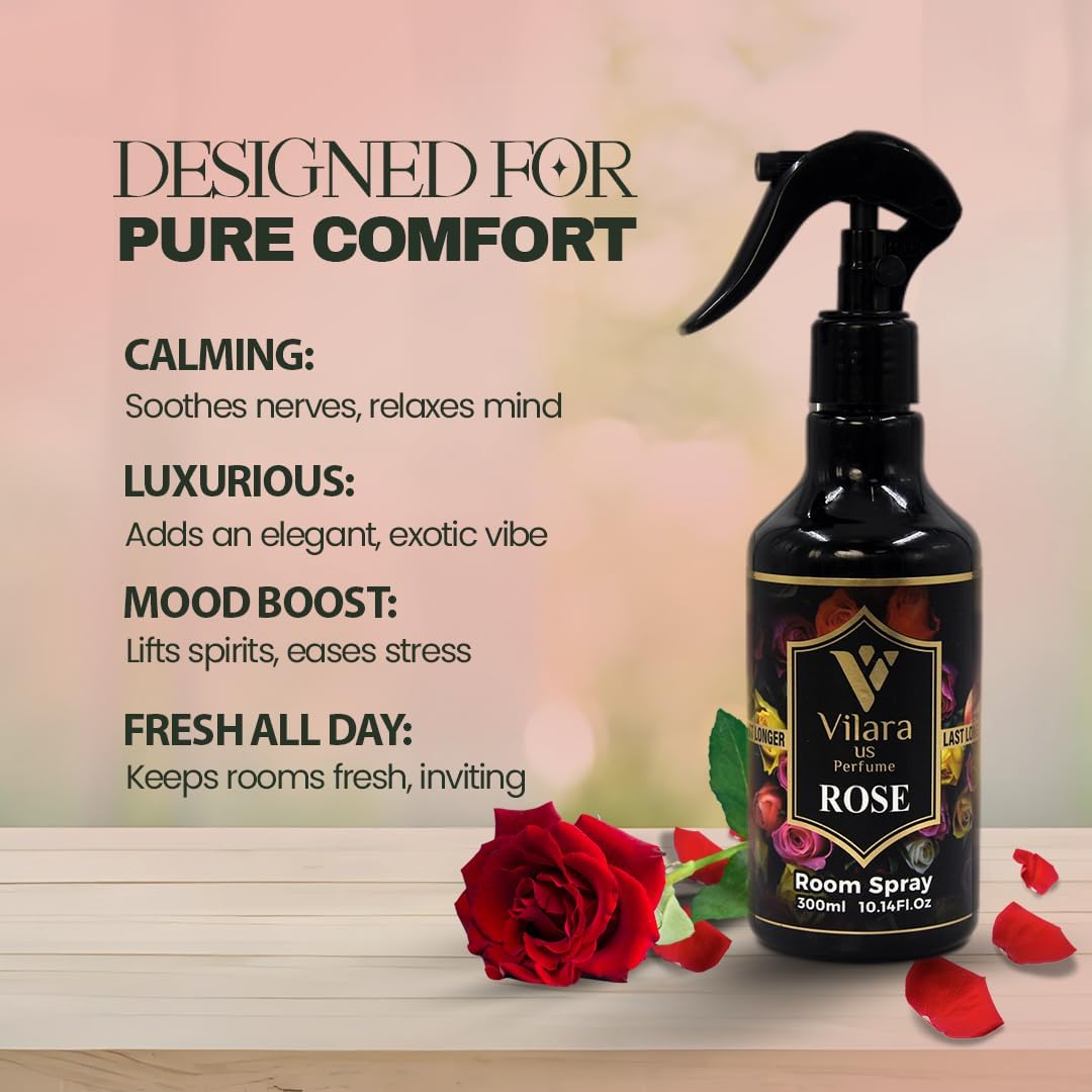 Room Spray Freshener - Long-Lasting Luxury Scents - Room and Linen Spray for Bedding, Sheets, Fabric, Furniture for Aromatherapy - 10.14 fl oz (Multipack 3:Sprng,Rose,Mango)