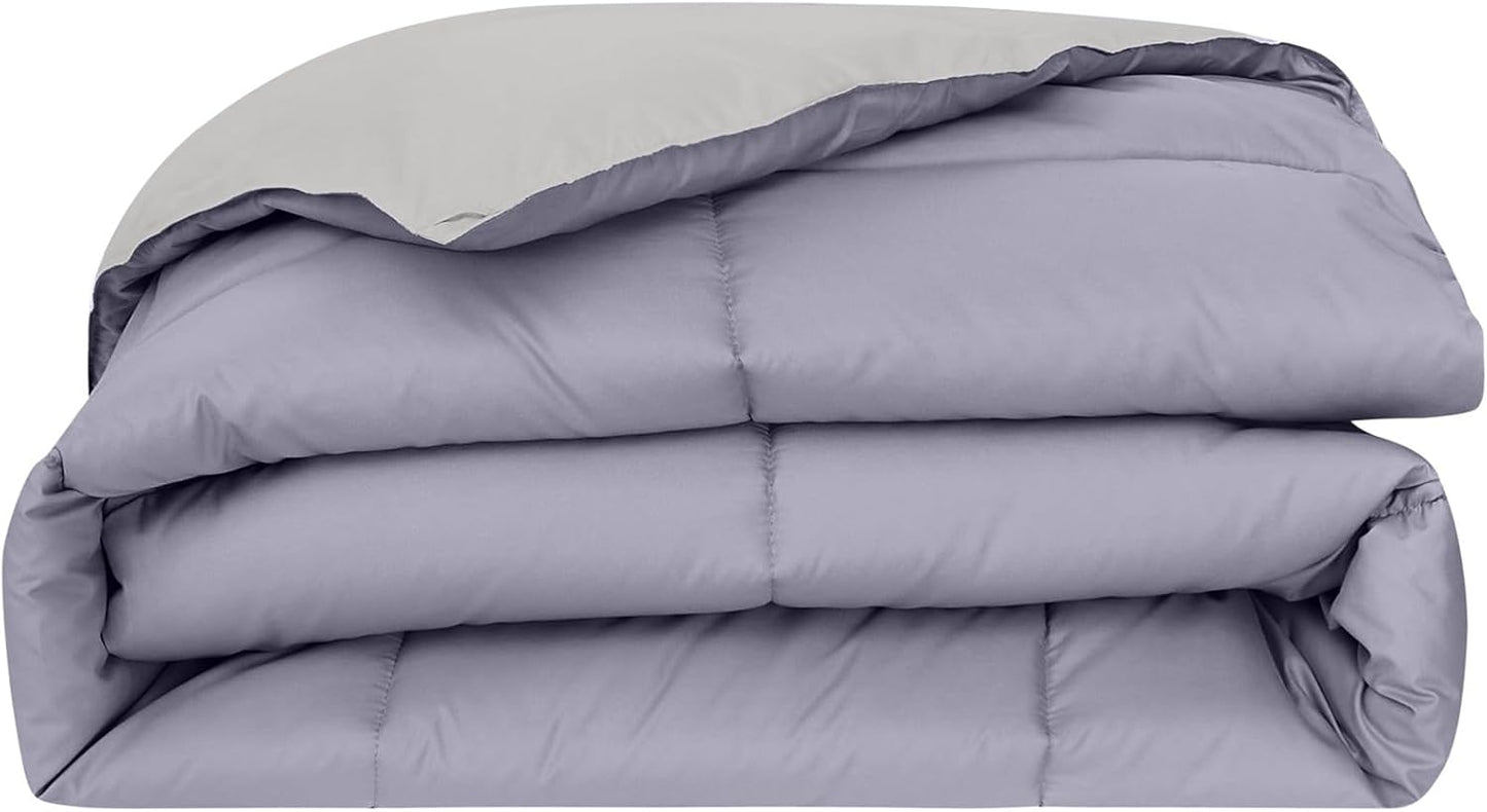 Modern Threads Down Alternative Reversible Comforter Purple/Silver Queen