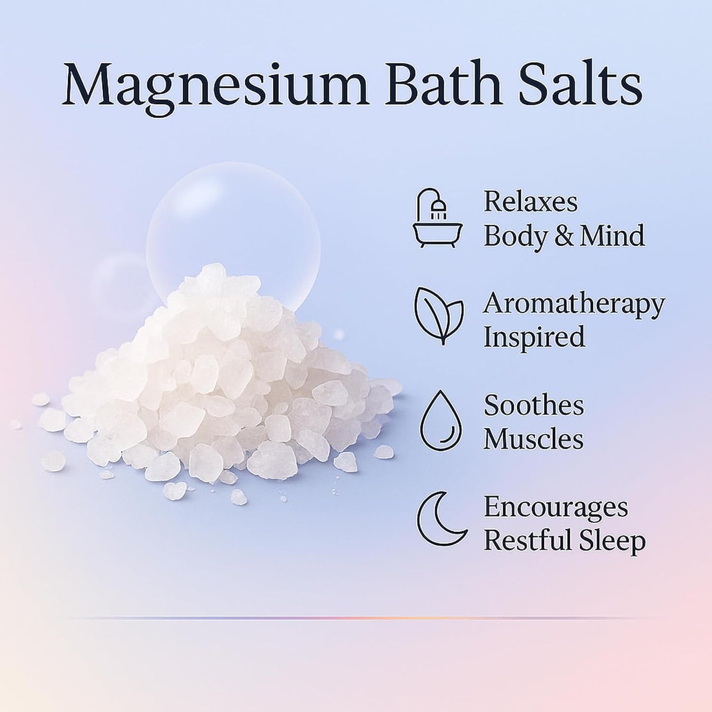 Flewdstress Care Magnesium Bath Soak Set – 12 Soaks, 4 Relaxing Varieties – for Relaxation, Restful Nights, Muscle Comfort & Uplifted Mood