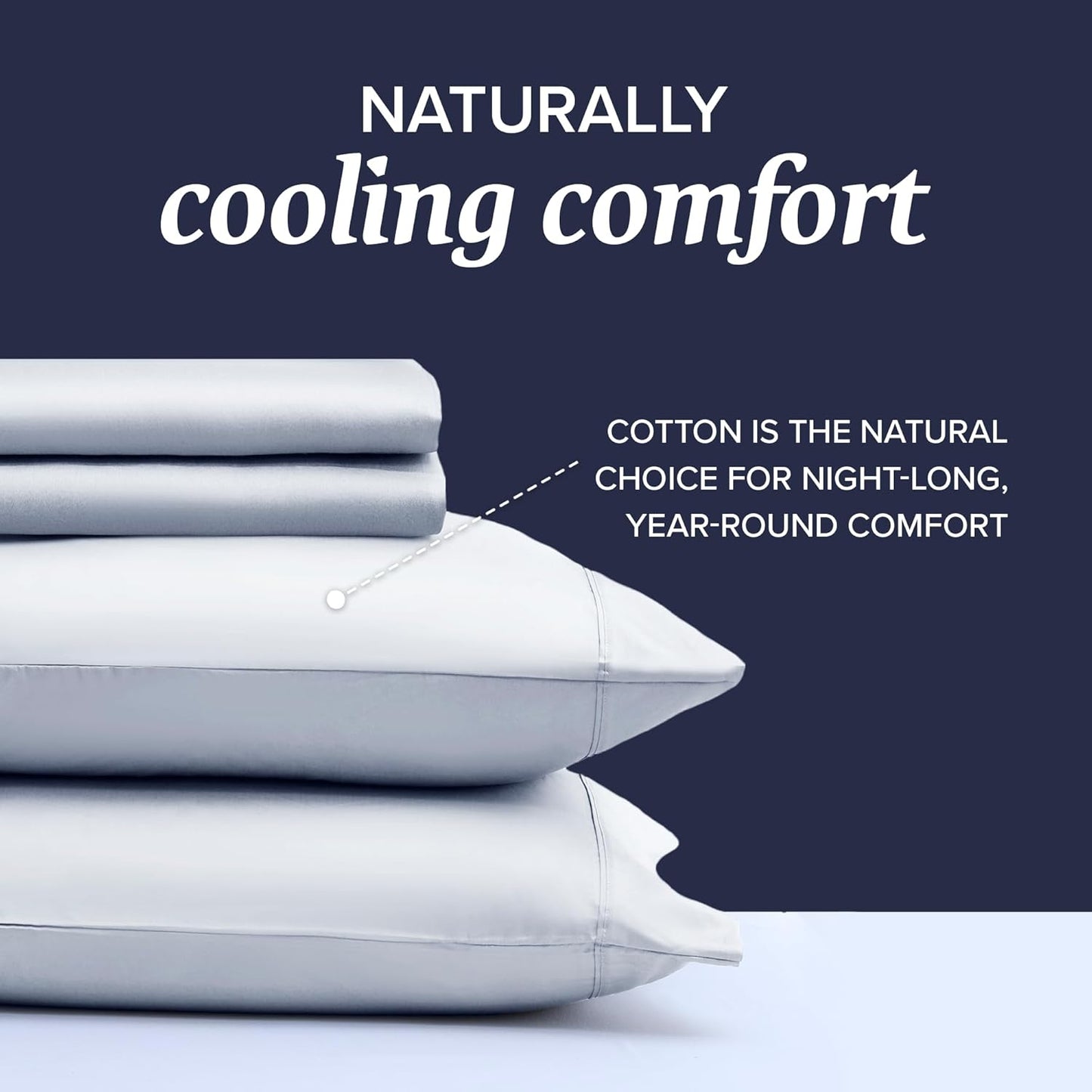 Beckham Hotel Collection Full Sheet Set 100% Cotton, 500TC Luxury Sateen Bedding, 16” Deep Pocket, Moisture-Wicking, 4-Piece, White