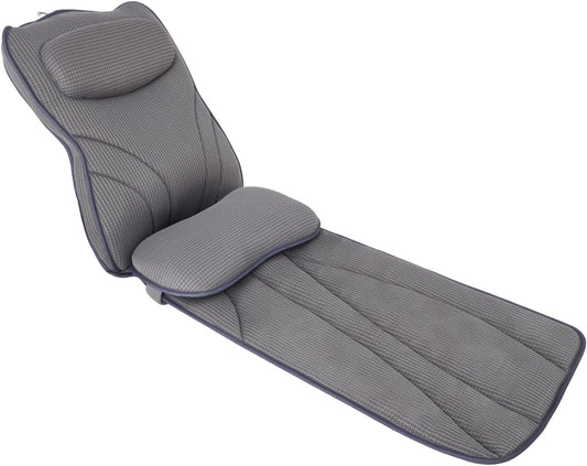 Extra Long Thick Full Body Bath Pillow for Tub with Lumbar Pillow- Luxury 4D Air Mesh Bathtub Pillow with Head, Shoulder & Back Support, Non-Slip Bath Cushion with Suction Cups, Fits All Tubs-Gray