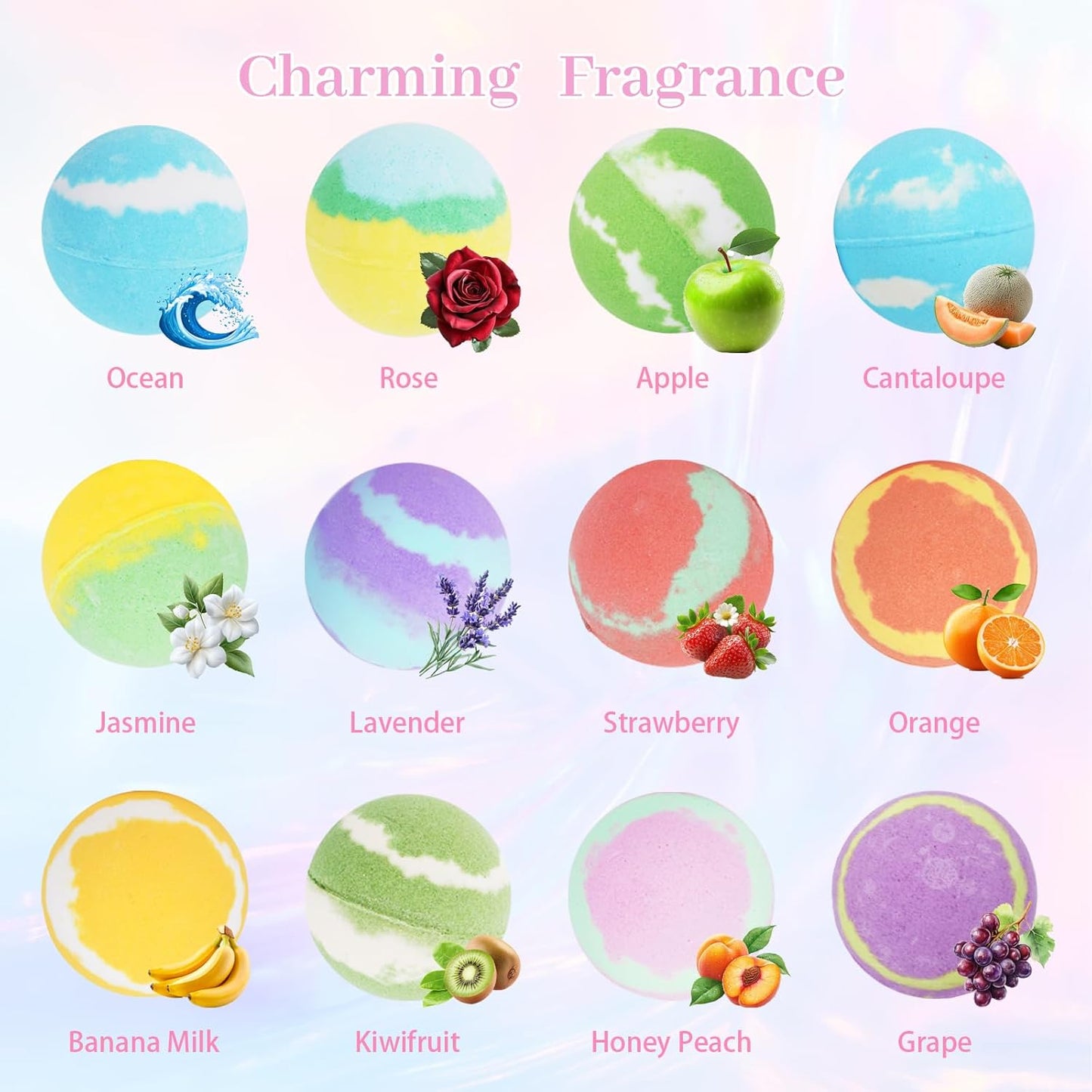 5.3 OZ Extra Large Bath Bombs Gift Set for Women, Girlfriend, Adults, Girls, Kids, 12 Pcs XXL Organic Natural Handmade Bathbombs for Skin Moisturizing, Bubble Spa Bath, Mothers Day Gift for Wife