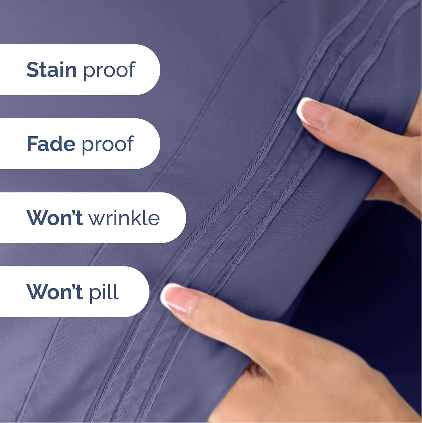 Cal King Size 4 Piece Sheet Set - Extra Soft, Breathable & Cooling Sheets - Hotel Luxury Bed Sheets for Women & Men - Deep Pockets, Easy-Fit & Wrinkle-Free Sheets - Twilight Purple Oeko-Tex Bed Sheets