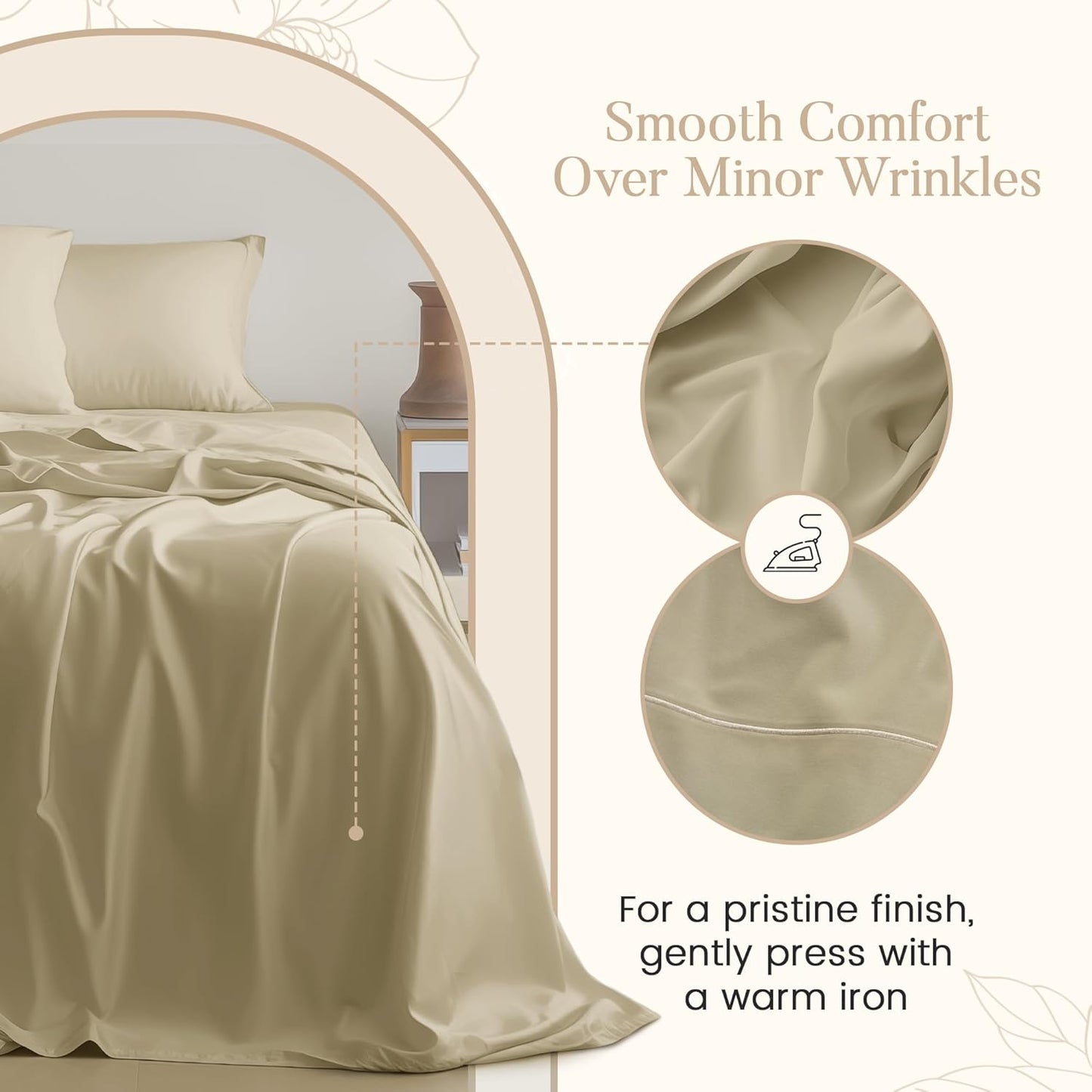 800TC 100% Egyptian Cotton Twin Size Sheets Set, Twin Bed Sheets Luxury Hotel Collection Fully Elasticated Sheet & Pillowcase Sets, Machine Washable No Pill Fade Resistant-Linen