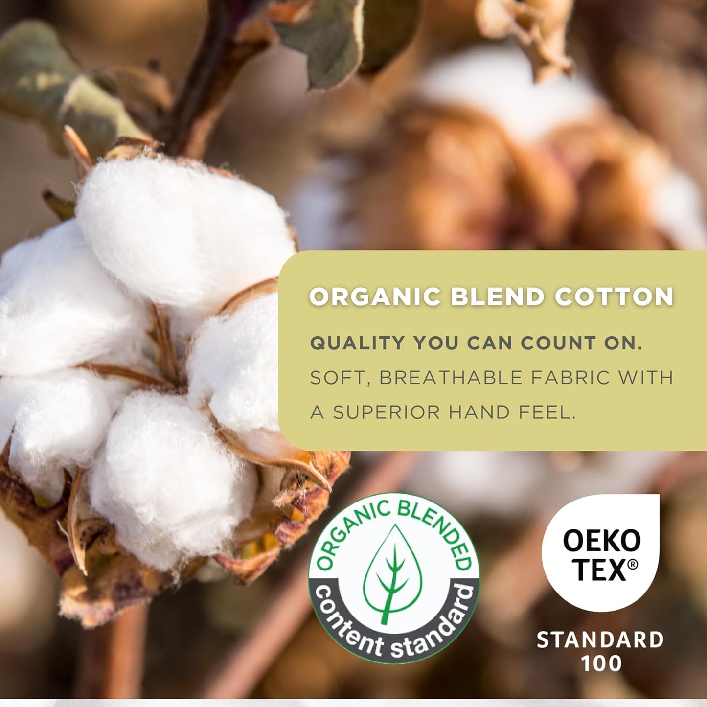 Farm to Home Down Alternative Comforter Twin Size Organic Cotton Duvet Insert Hotel Collection Hypoallergenic Machine Washable 68 x 90 for All Season