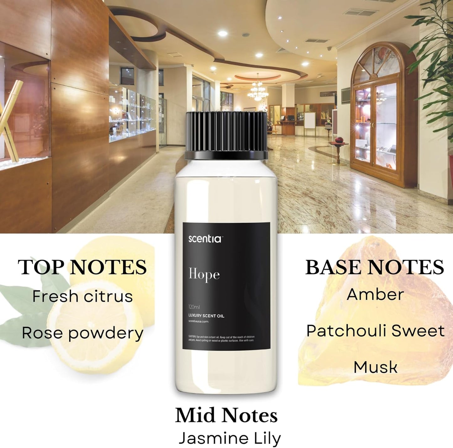 Floral Inspired Diffuser Oil Refill - Scentia Hope Dupe Fragrance Oil Blend, Home Luxury Scents, Essential Oil Sets, Humidifiers & Candle Making | 120ml, 4.06FlOz, Thanksgiving Gift