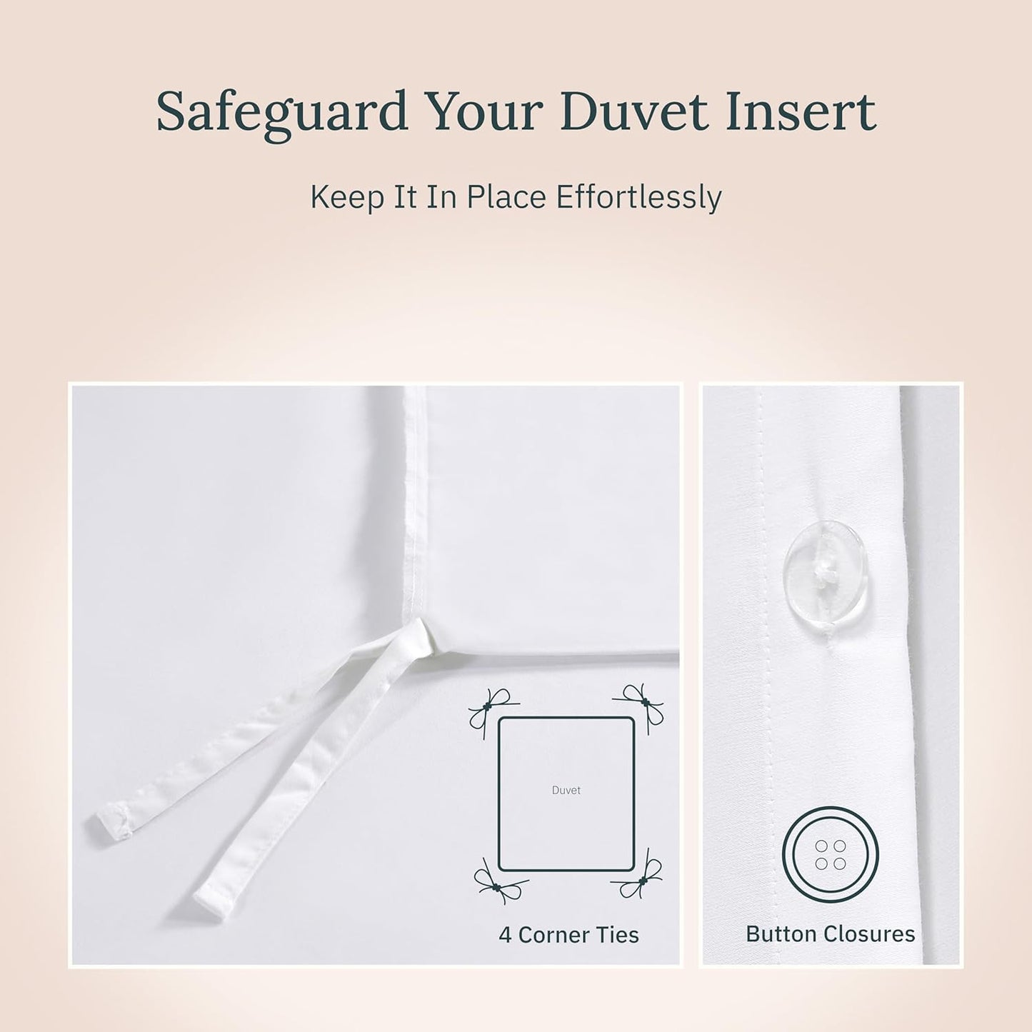 California Design Den 3 Pc Twin XL/Twin Duvet Cover Set - Winner Good Housekeeping Best Bedding Awards 2025, 400 Thread Count Sateen, 100% Cotton Duvet Covers, Button Closure, Corner Ties - White
