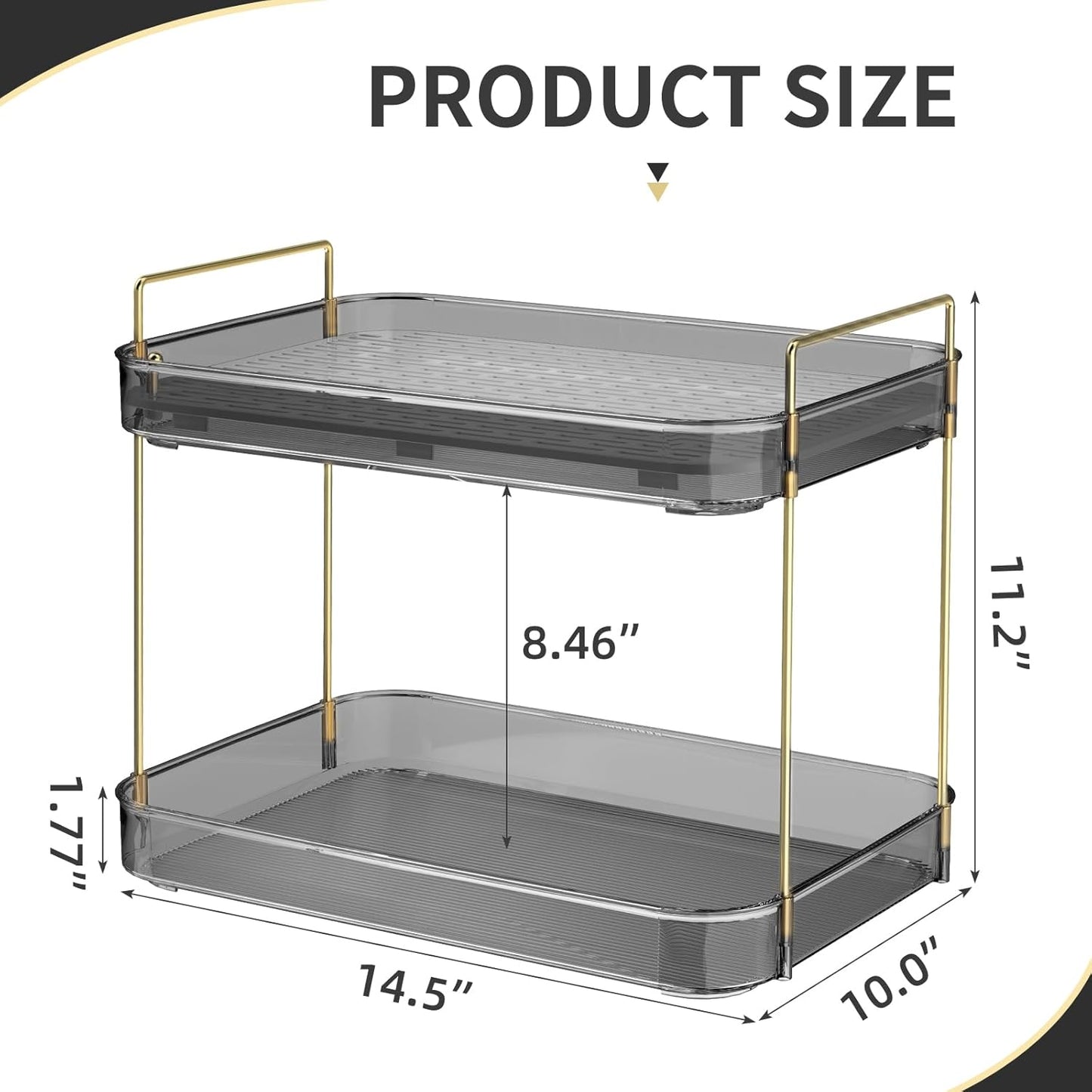 Seoneiro Whiskey Tray, Glass Cup Rack, Mug Holder, Coffee Cup Organizer, Bathroom Countertop Organizer with Drain Board Wine Glass Decorative, Food Tray, Kitchen Spice Rack