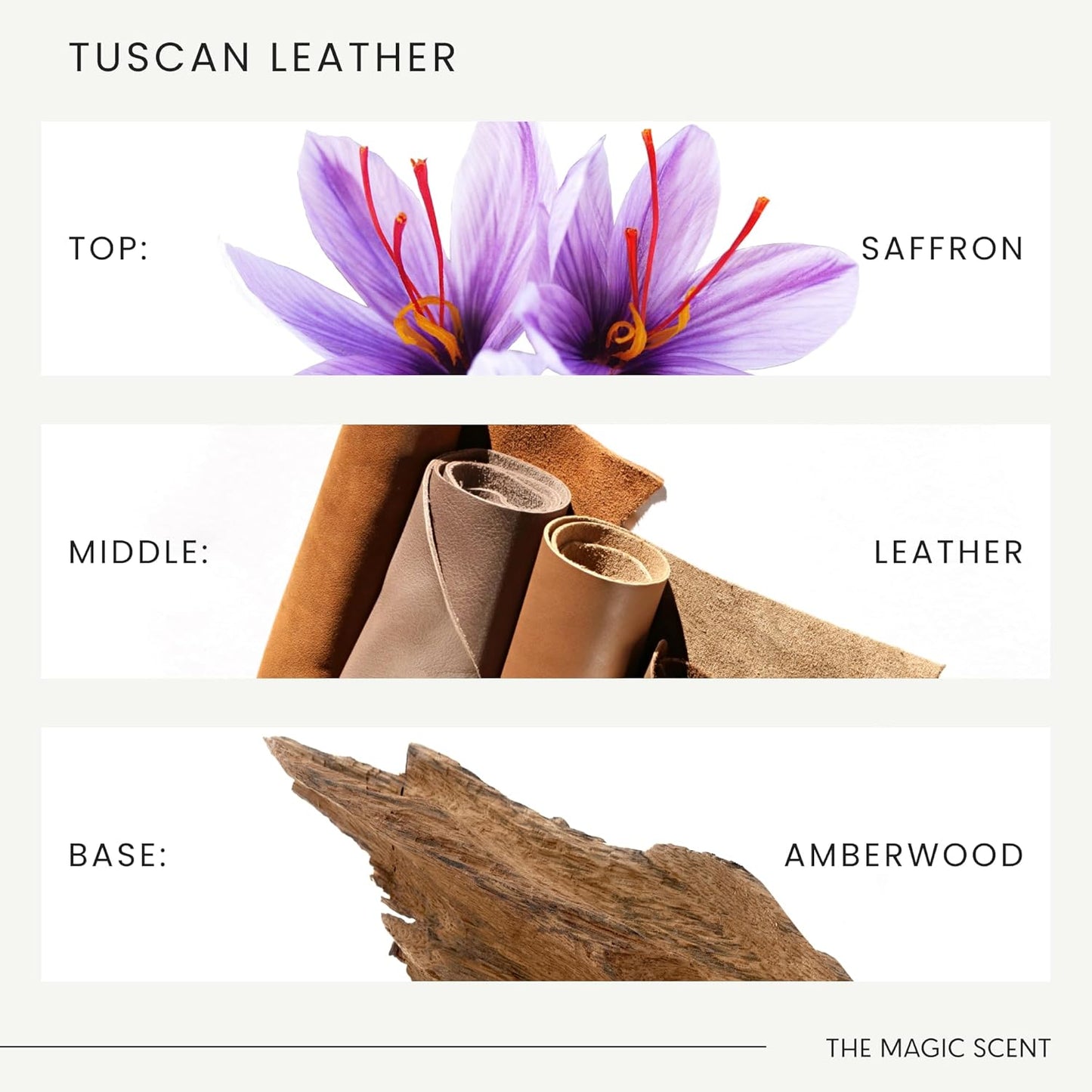 The Magic Scent Tuscan Leather Diffuser Oil - Hotel & Home Luxury Scents - Diffuser Oil Scents for Home Designed for Use in All Diffusers - 8.5 fl oz, 250 mL