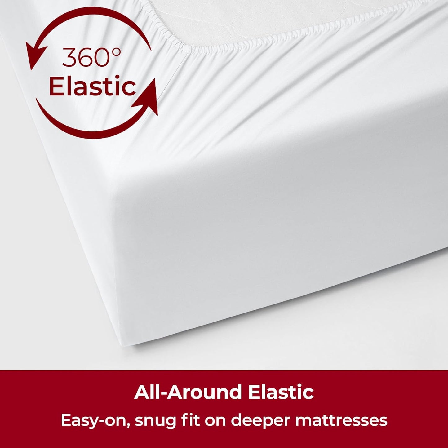 Mellanni Extra Deep King Sheets - 4 PC Iconic Collection Bedding - Hotel Luxury, Ultra Soft, Cooling Bed Sheets - Wrinkle, Fade, Stain Resistant (King, White)