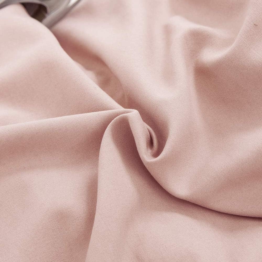 KAREVER Pink Comforter Sets Pure Blush Color Bedding Set Women Lightweight Comforter Set Girls 3 Pieces Blanket Breathable Bed Comforter Set Durable Bedding Set