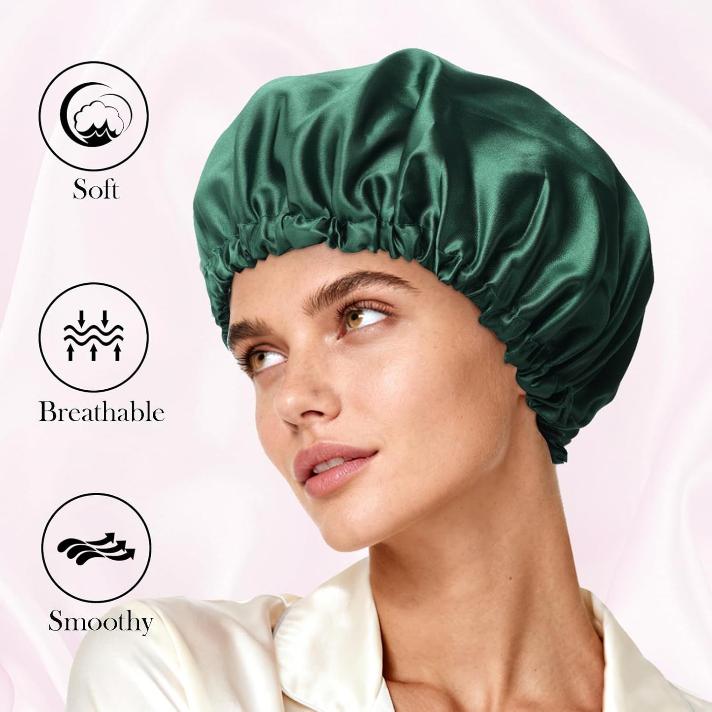Satin Bonnet Double Layer Silk Bonnet for Sleeping Women Hair Care for Natural Curly