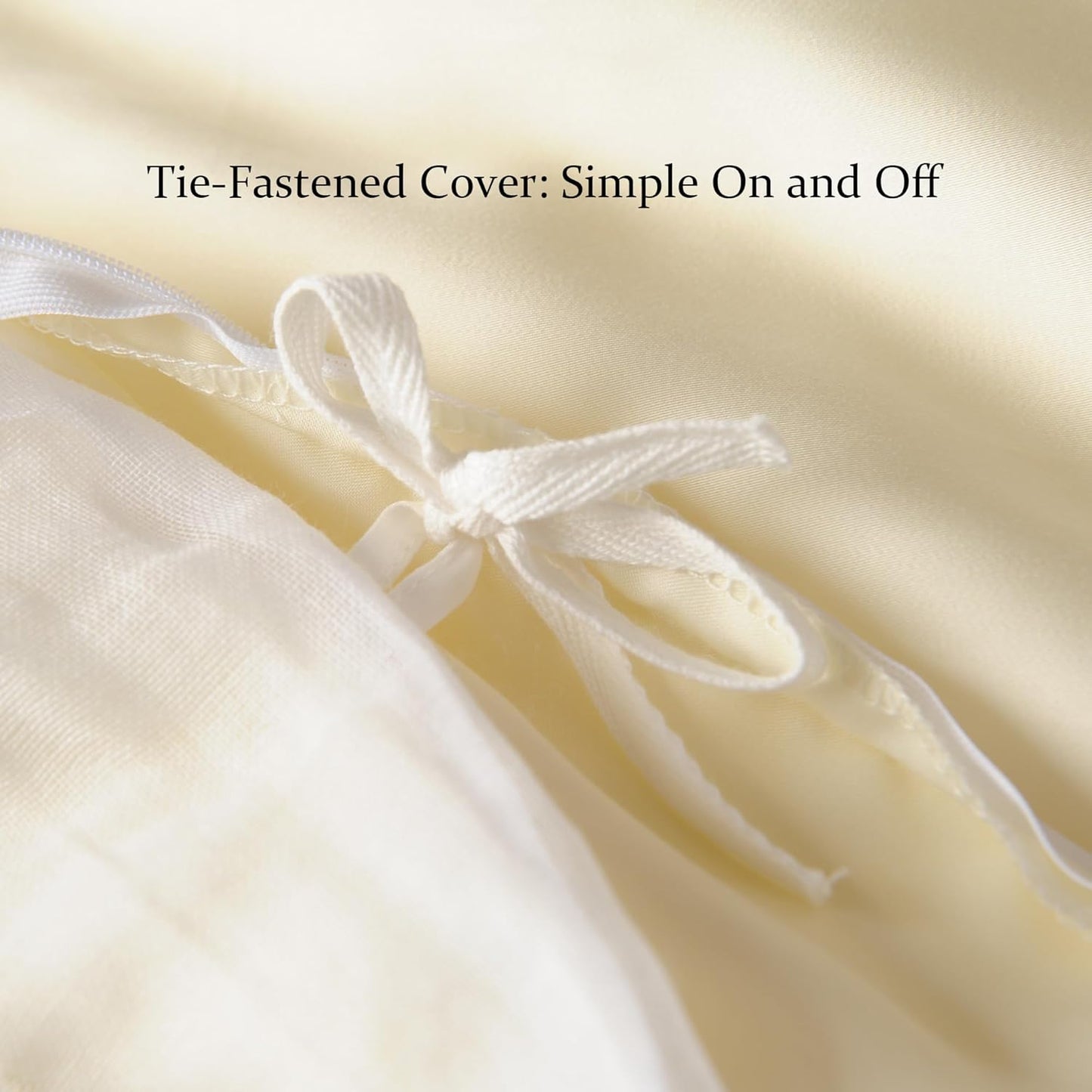 CUDDLE DREAMS Silk Filled Comforter for All Season, Detachable Tencel Duvet Cover for Easy Care, Naturally Breathable (Ivory, King)