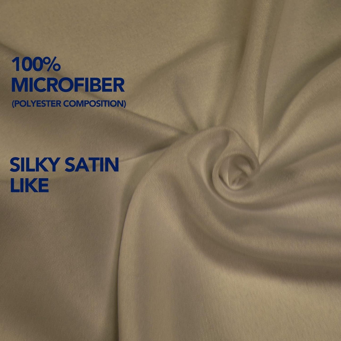 PureFit Wrap Around Ruffled Bed Skirt with Adjustable Elastic Belt - 18 Inch Drop Easy to Put On, Wrinkle Free Bedskirt Dust Ruffles, Bed Frame Cover for Queen, King and C-King Size Beds, Camel