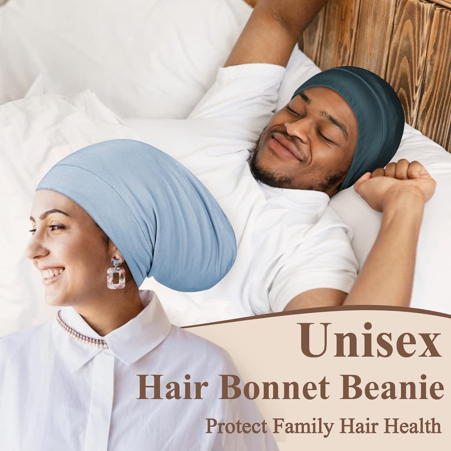 OLESILK 100% Mulberry Silk Bonnet for Sleeping Women, Silk Hair Wrap for Sleeping, Silk Sleep Bonnet for Women&Men, Real Silk, Not Satin, Dark Grey