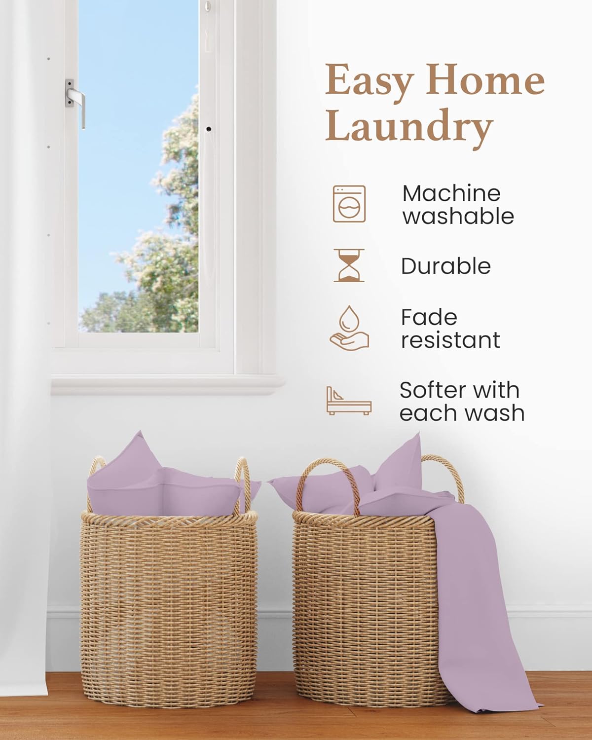 4 Pc Lavender California King Sheet Sets, Egyptian Cotton Cal King Sheet Set for California King Bed Set, 16 Inch Deep Pocket Cal King Bed Sheets - 1 Fitted Sheet,1 Flat Sheet & 2 Pillow Case