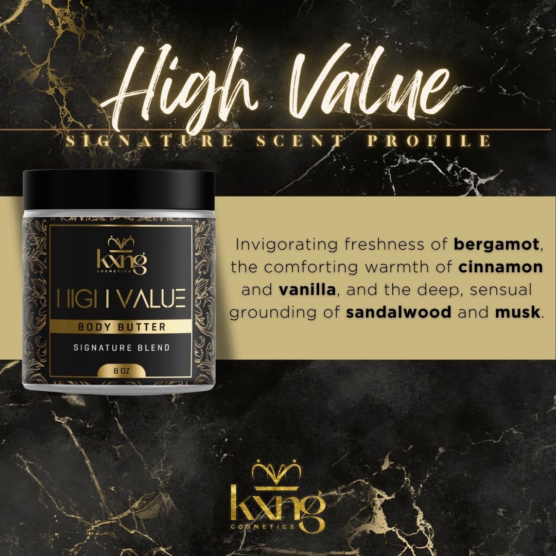 KXNG Luxurious Whipped Body Butter, Deeply Hydrating Shea Butter Body Cream, Moisturizer for Men & Women, Cruelty-Free Skincare