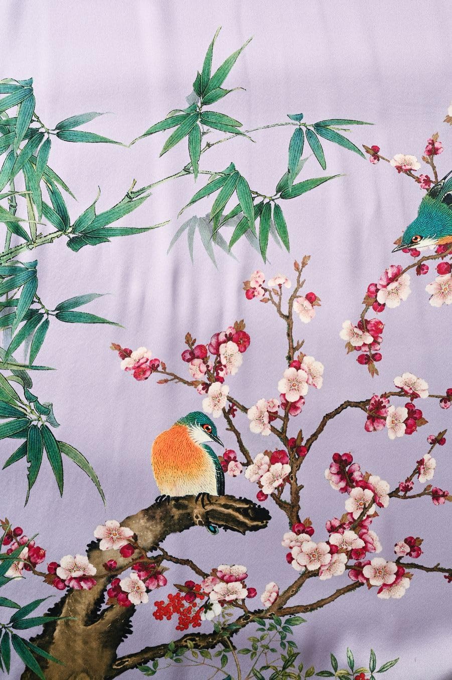 Women's Silk Kimono Robe Long Bathrobe Nightgown 100% Mulberry Silk for Women - Classic Floral Pattern