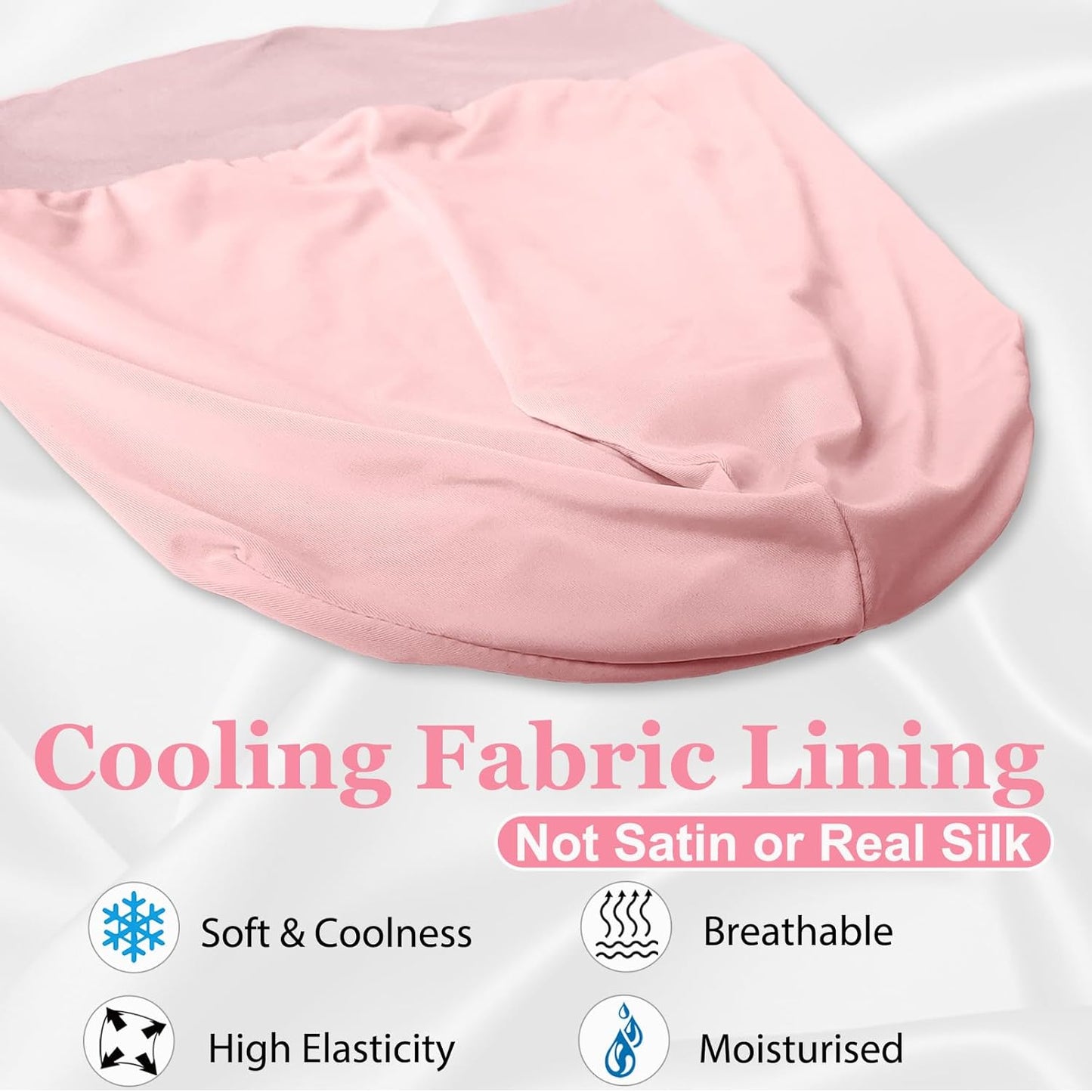 Sleep Cap Bonnet for Sleeping Black Women Men, Adjustable Cooling Lining Bonnets for Curly Hair Wrap Braids Beanie Night Hat