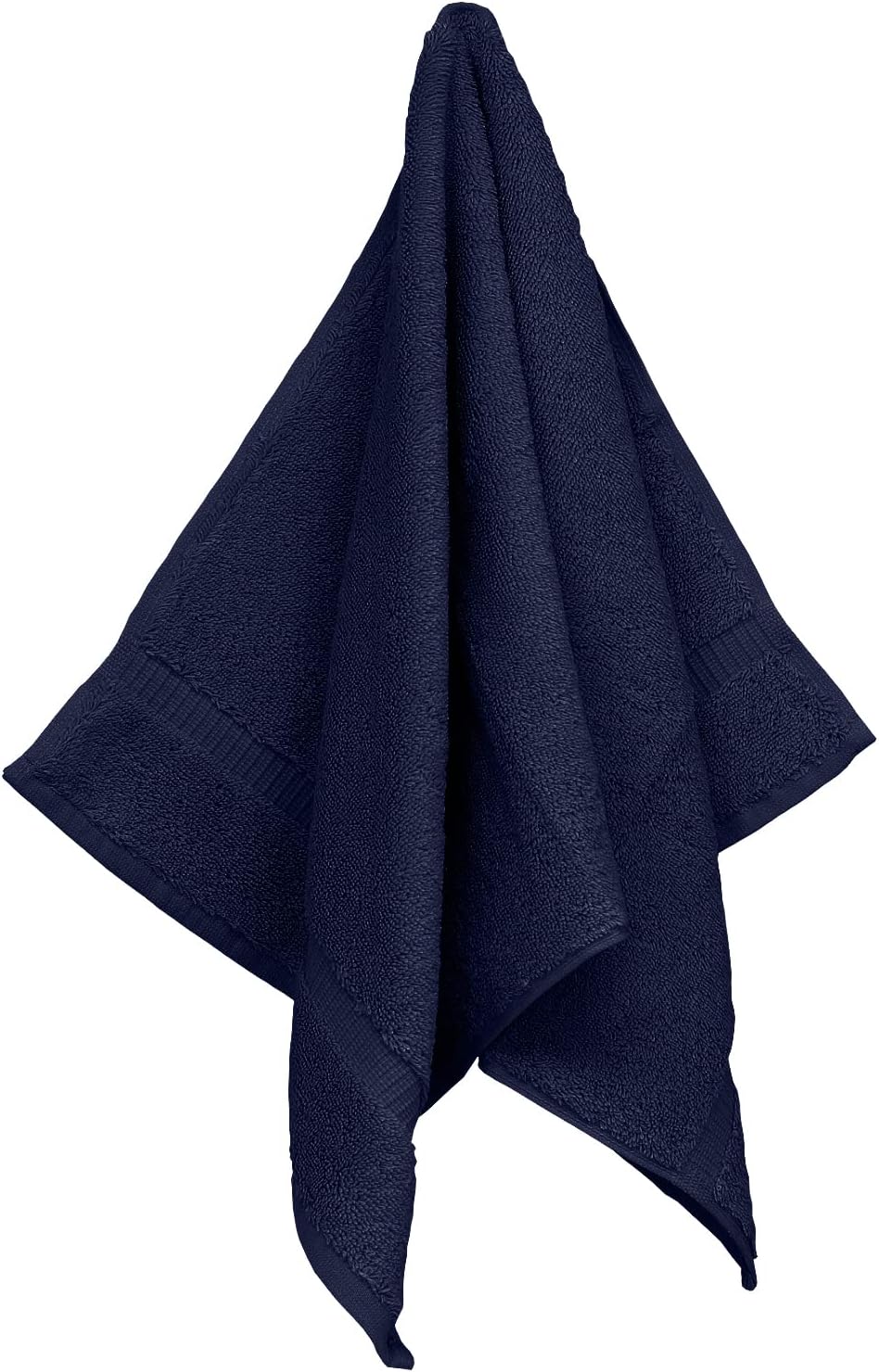 Luxury Hotel & Spa Ultra Soft Hand Towels 100% Turkish Cotton - Navy - Set of 4