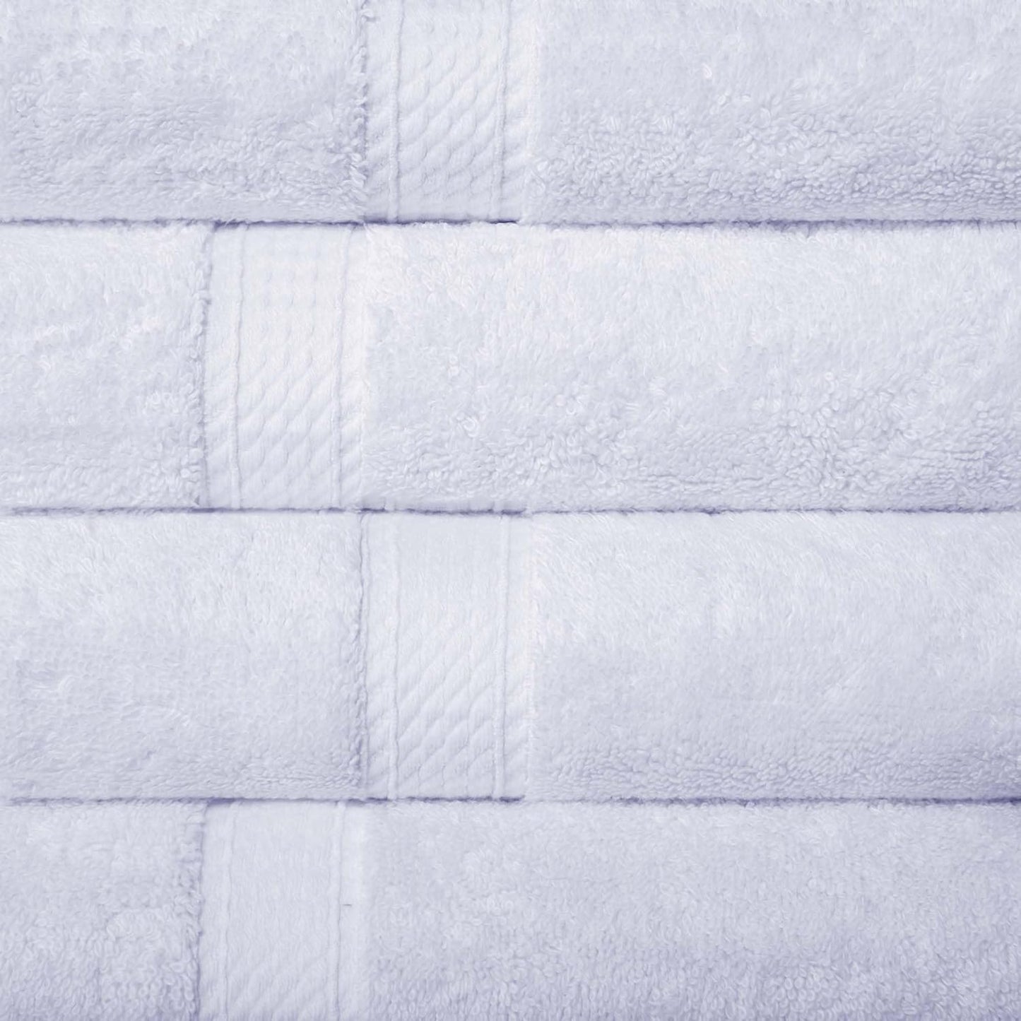 Superior Egyptian Cotton Pile Hand Towel Set of 4, Ultra Soft Luxury Towels, Thick Plush Essentials, Absorbent Heavyweight, Guest Bath, Hotel, Spa, Home Bathroom, Shower Basics, White