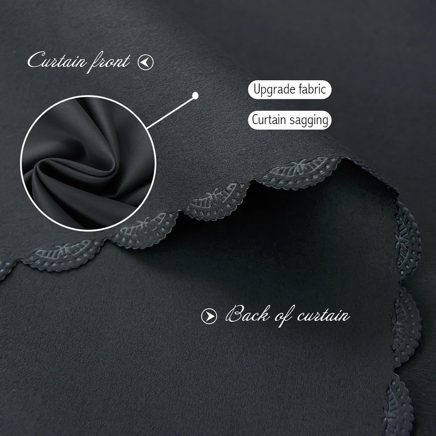 Adhesive Blackout Curtains- Self Stick Curtain No Rod Needed Easy to Hang Curtain, Use for Bedroom, Living Room, Dining Room, Kitchen, 47" W X 96" L, Black, 1 Panel