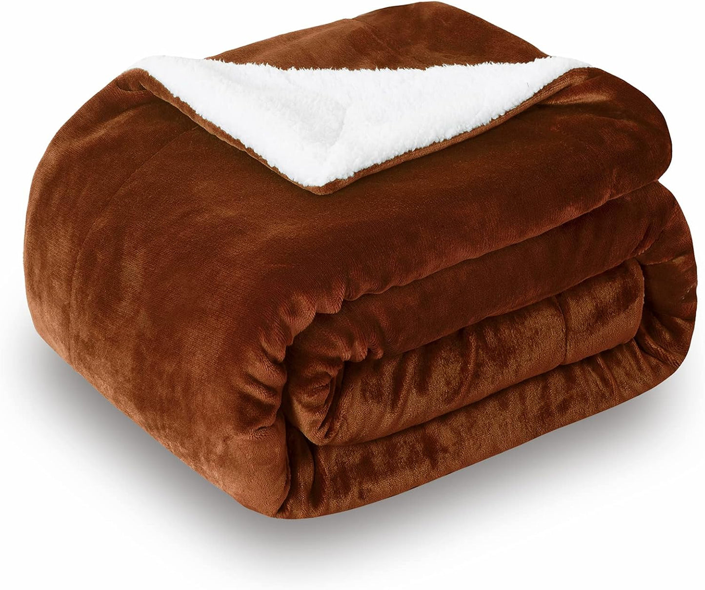 SOCHOW Sherpa Fleece Throw Blanket, Double-Sided Super Soft Luxurious Plush Blanket Twin Size 60 inchx80 inch, Caramel