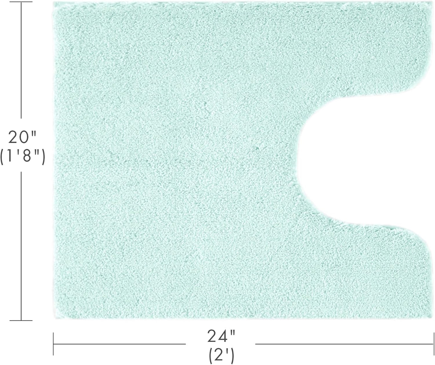 Madison Park Signature Marshmallow Bathroom Rug Non Slip, Luxrurious Plush Bath Mat, Absorbent, Quick Dry, Spa Design Bath Room Décor, 20x24, Seafoam
