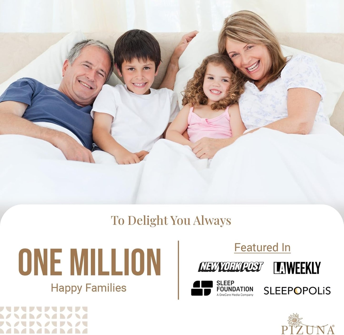 Pizuna Pure 100% Cotton Queen Size Sheets, 800 Thread Count Long Staple Cotton Crisp Sateen Sheets with 15inch Deep Pocket