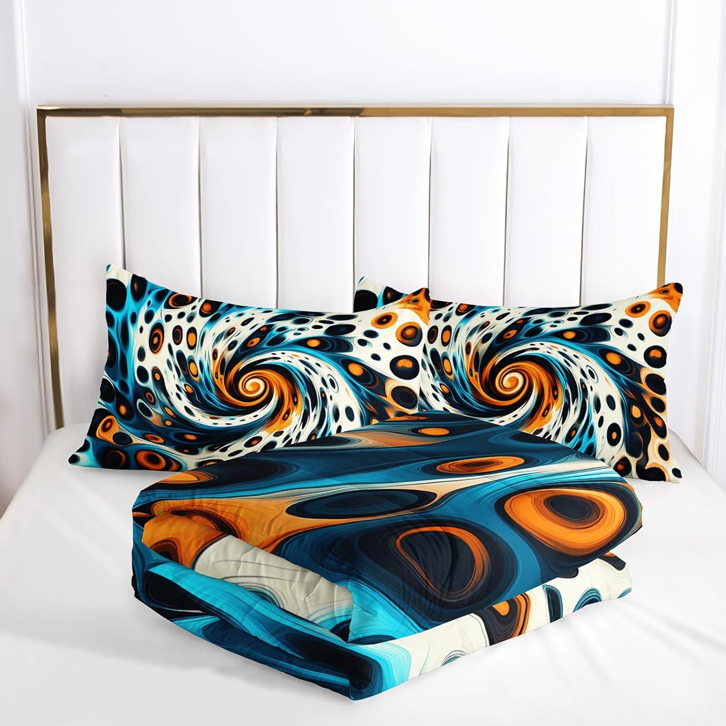 Leopard Print Geome Comforter Set Queen Size，Leopard Print Bedding Set Queen