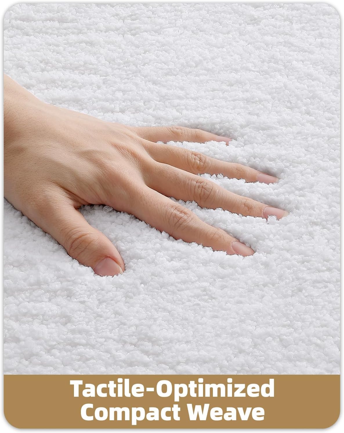 Color&Geometry White Large Bathroom Rugs, Absorbent, Non Slip, Soft, Washable, Quick Dry, 24"x36" Bath Mats for Bathroom, Microfiber Bath Rug Shower Mat