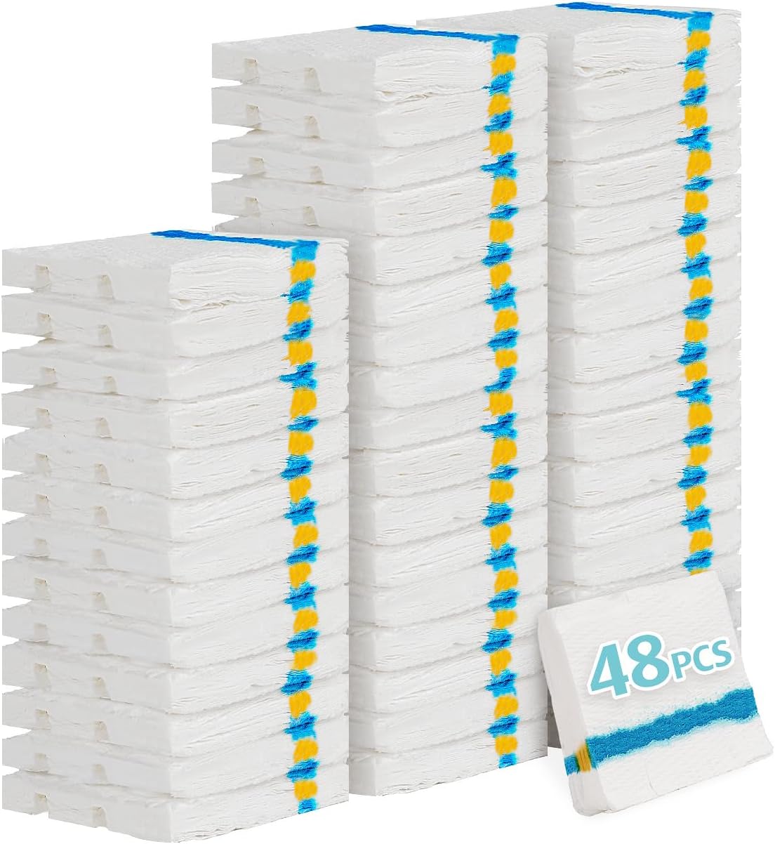 AIR U+ Flushable Toilet Wand Refills, 48 Count Disposable Toilet Brush Refill Pads for Toilet Bowl and Bathroom, Toilet Brush Accessories (Only Refills)